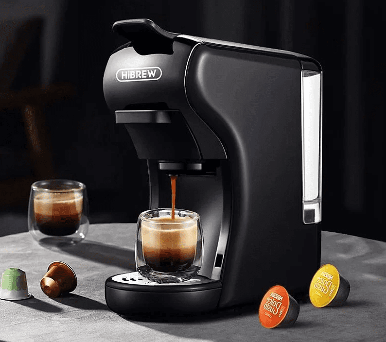 HiBREW H1A 3 IN 1 Espresso-Kaffeemaschine Kompatibel mit Dolce Gusto 